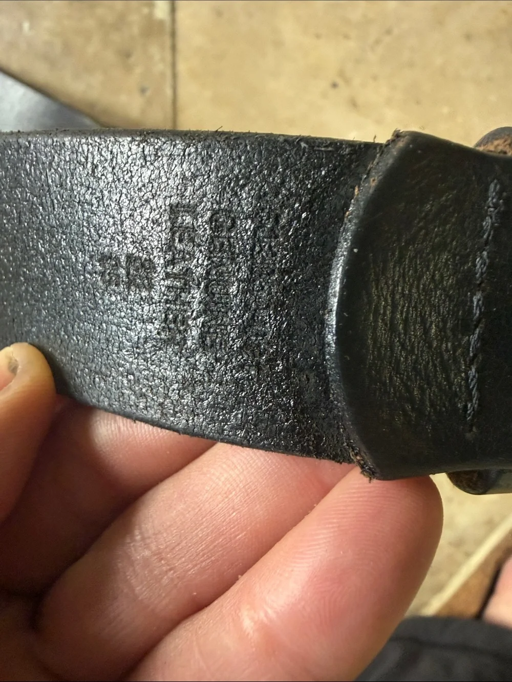 Men’s leather belts (3)  one American Eagle, one dickies and one no brand all 38